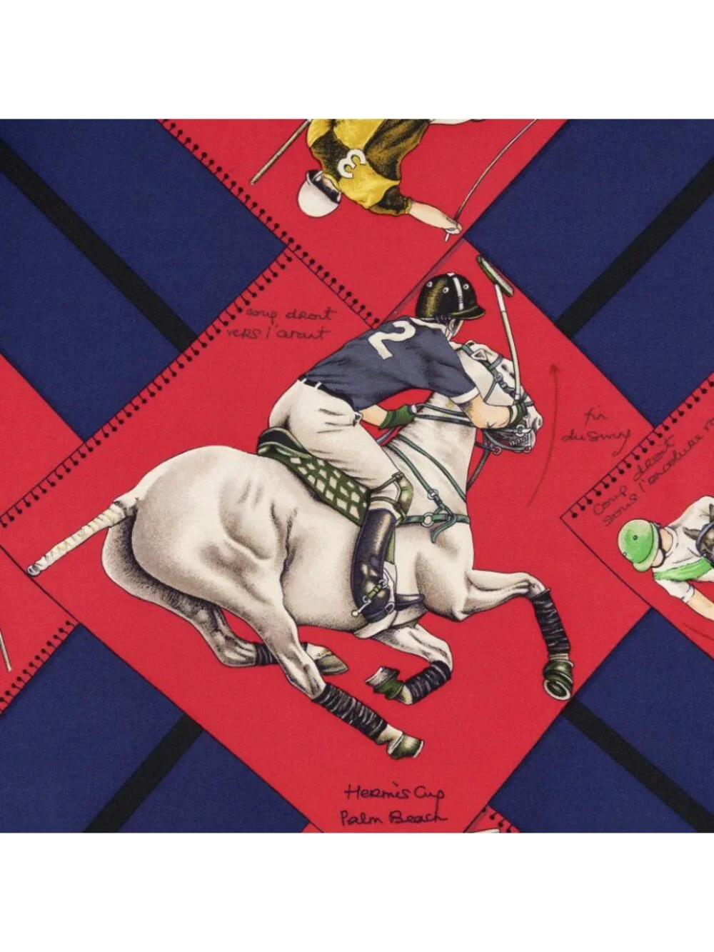 Hermes Scarf Black Pink Navy Twill Silk